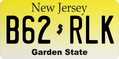 NJ license plate B62RLK