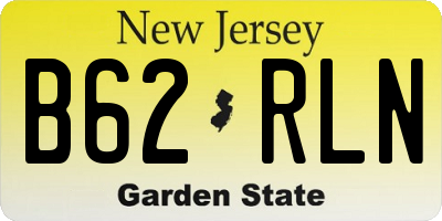 NJ license plate B62RLN