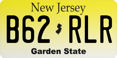 NJ license plate B62RLR