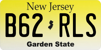 NJ license plate B62RLS