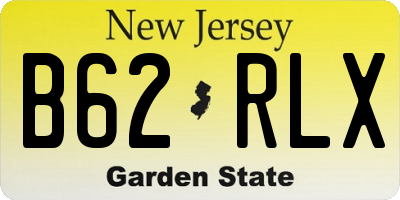NJ license plate B62RLX