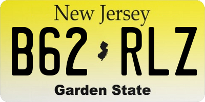 NJ license plate B62RLZ