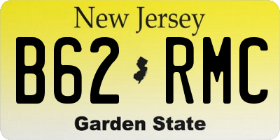 NJ license plate B62RMC