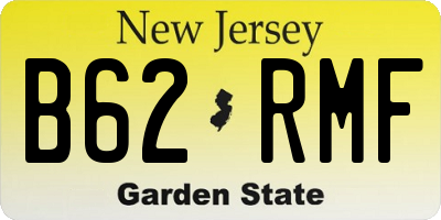 NJ license plate B62RMF