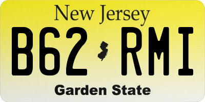 NJ license plate B62RMI