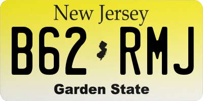 NJ license plate B62RMJ