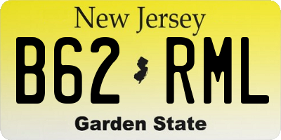 NJ license plate B62RML