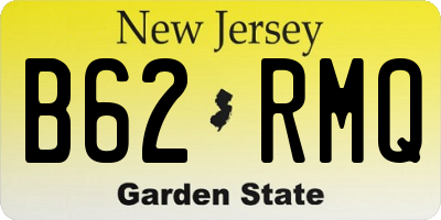 NJ license plate B62RMQ