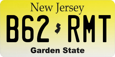NJ license plate B62RMT