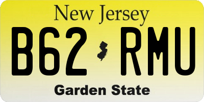NJ license plate B62RMU
