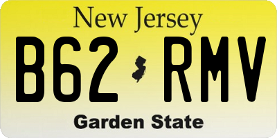 NJ license plate B62RMV
