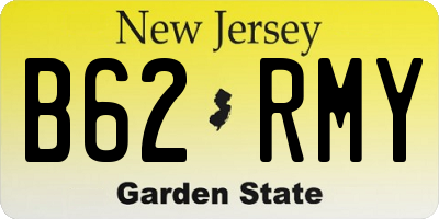 NJ license plate B62RMY