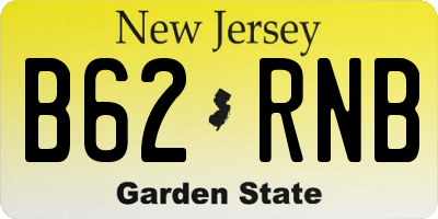 NJ license plate B62RNB