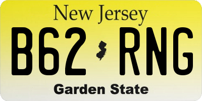 NJ license plate B62RNG