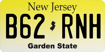 NJ license plate B62RNH