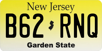 NJ license plate B62RNQ