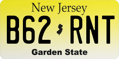 NJ license plate B62RNT