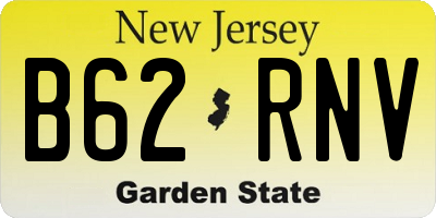NJ license plate B62RNV