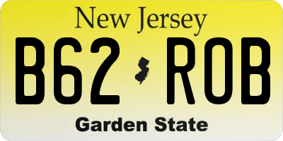 NJ license plate B62ROB