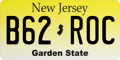 NJ license plate B62ROC