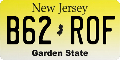 NJ license plate B62ROF