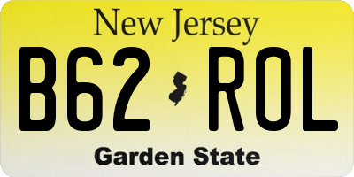 NJ license plate B62ROL
