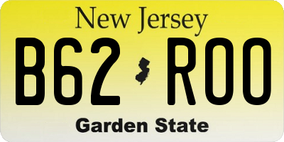 NJ license plate B62ROO