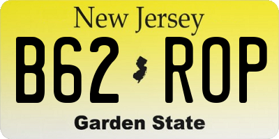 NJ license plate B62ROP