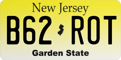 NJ license plate B62ROT