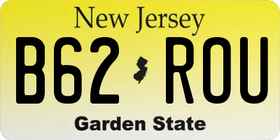 NJ license plate B62ROU