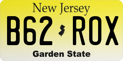 NJ license plate B62ROX