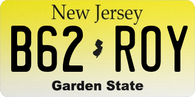 NJ license plate B62ROY