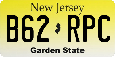 NJ license plate B62RPC