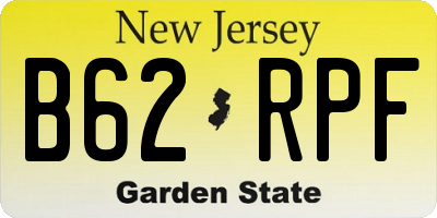 NJ license plate B62RPF