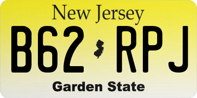 NJ license plate B62RPJ