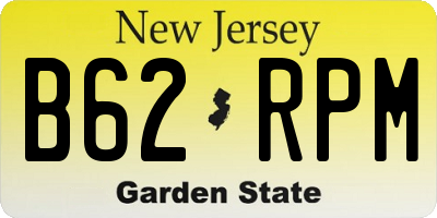 NJ license plate B62RPM