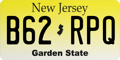 NJ license plate B62RPQ