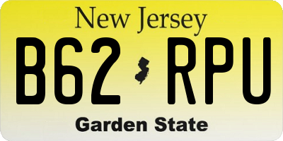 NJ license plate B62RPU