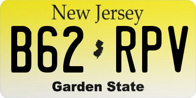 NJ license plate B62RPV