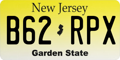 NJ license plate B62RPX