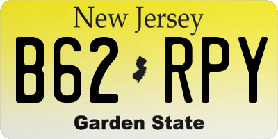 NJ license plate B62RPY