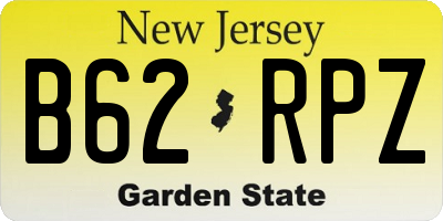 NJ license plate B62RPZ