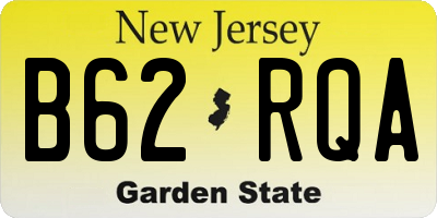NJ license plate B62RQA