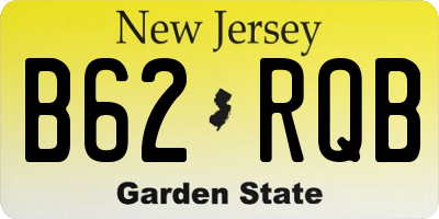 NJ license plate B62RQB