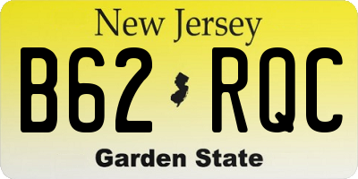 NJ license plate B62RQC