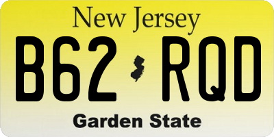 NJ license plate B62RQD