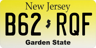 NJ license plate B62RQF