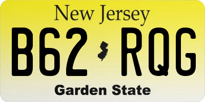 NJ license plate B62RQG