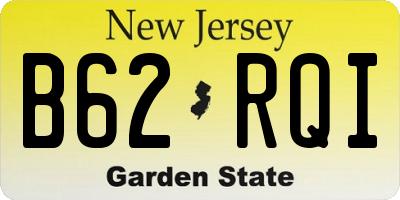 NJ license plate B62RQI