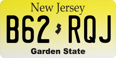 NJ license plate B62RQJ